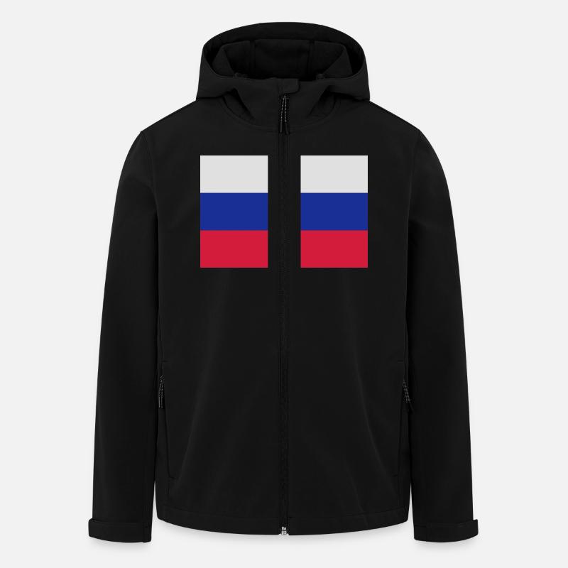 Russland - Recycelte Männer Softshell-Jacke von Stanley/Stella - Schwarz