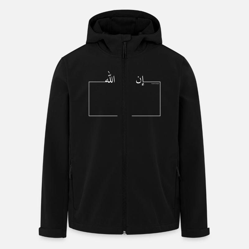 Inshallaharabic white - Recycelte Männer Softshell-Jacke von Stanley/Stella - Schwarz