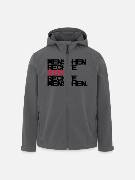 Menschenrechte - Recycelte Männer Softshell-Jacke von Stanley/Stella - Schwarz