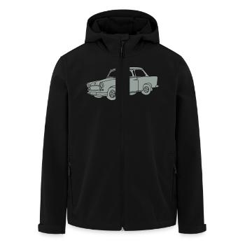 Car  2 - Men’s Recycled Softshell Jacket by Stanley/Stella - black - Front - AI Model Male 185 light (185cm)