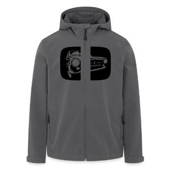 car - Men’s Recycled Softshell Jacket by Stanley/Stella - black - Front - AI Model Male 185 light (185cm)