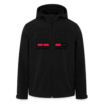 Nicht kritikfähig - Recycelte Männer Softshell-Jacke von Stanley/Stella - Schwarz - Vorne - AI Model Male 185 light (185cm)