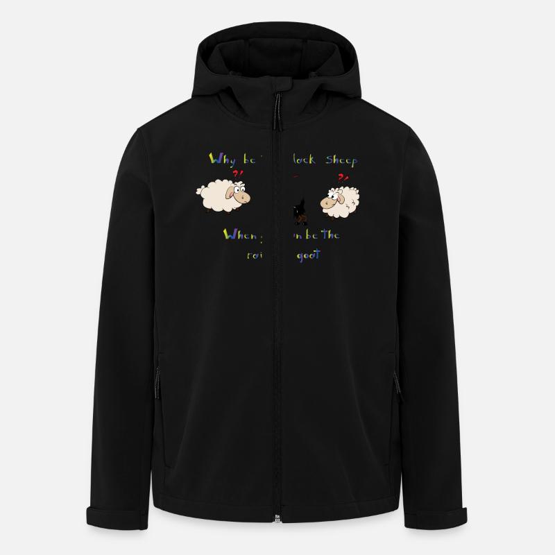 Rainbow goat - Men’s Recycled Softshell Jacket by Stanley/Stella - black