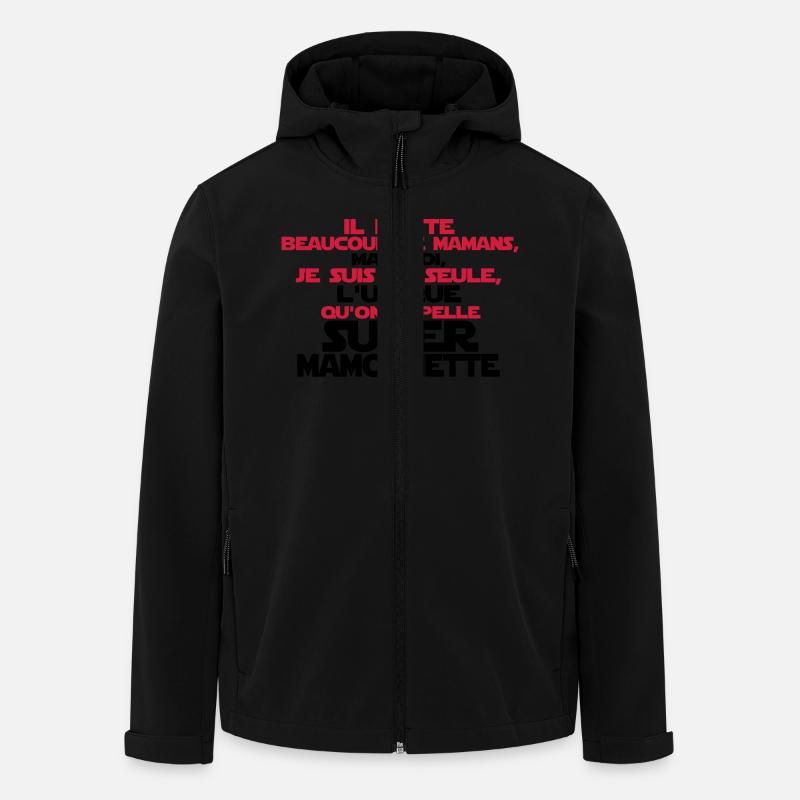 super mamounette la seule - Veste softshell homme en polyester recyclé Stanley/Stella - noir