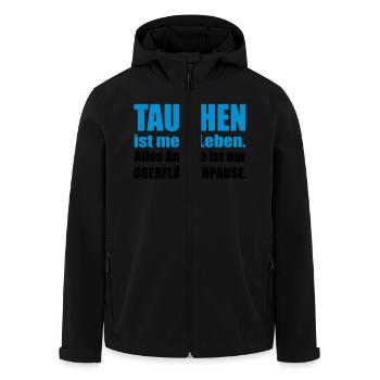 Tauchen - Recycelte Männer Softshell-Jacke von Stanley/Stella - Schwarz - Vorne - AI Model Male 185 light (185cm)