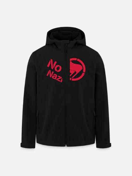 no Nazis - Recycelte Männer Softshell-Jacke von Stanley/Stella - Schwarz