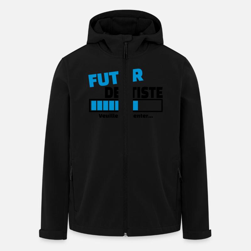futur dentiste - Veste softshell homme en polyester recyclé Stanley/Stella - noir