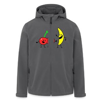 fruit salad two - Veste softshell homme en polyester recyclé Stanley/Stella - noir - Devant - AI Model Male 185 light (185cm)