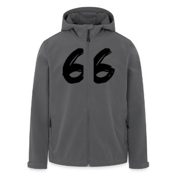 Brushed 66 - Recycelte Männer Softshell-Jacke von Stanley/Stella - Schwarz - Vorne - AI Model Male 185 light (185cm)