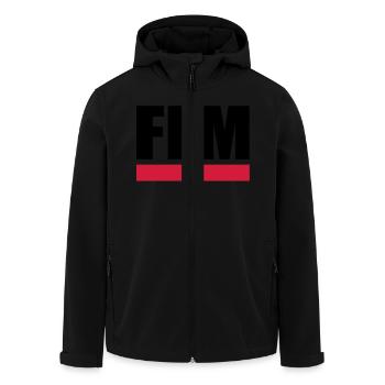 FFM - Frankfurt am Main - Recycelte Männer Softshell-Jacke von Stanley/Stella - Schwarz - Vorne - AI Model Male 185 light (185cm)