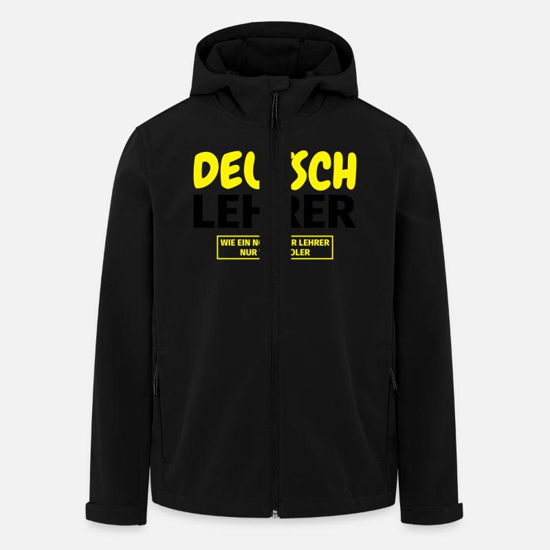 Deutschlehrer Geschenk - Recycelte Männer Softshell-Jacke von Stanley/Stella - Schwarz