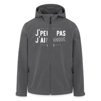 j'ai pétanque t-shirt humour - Veste softshell homme en polyester recyclé Stanley/Stella - noir - Devant - AI Model Male 185 light (185cm)