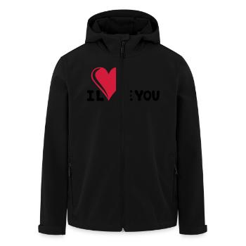 I LOVE YOU - Recycelte Männer Softshell-Jacke von Stanley/Stella - Schwarz - Vorne - AI Model Male 185 light (185cm)