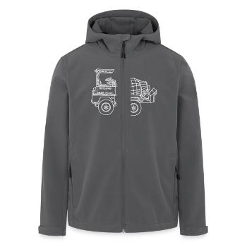 Concrete mixer (w) - Men’s Recycled Softshell Jacket by Stanley/Stella - black - Front - AI Model Male 185 light (185cm)