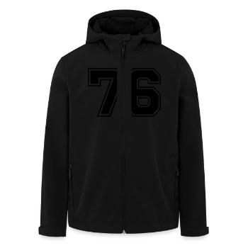 76 - Veste softshell homme en polyester recyclé Stanley/Stella - noir - Devant - AI Model Male 185 light (185cm)