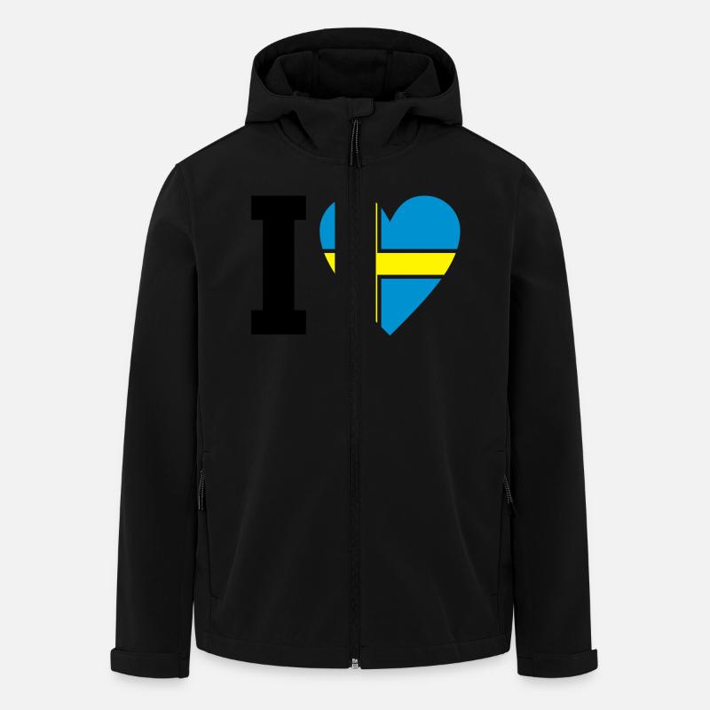 schweden_ilove_50 - Recycelte Männer Softshell-Jacke von Stanley/Stella - Schwarz