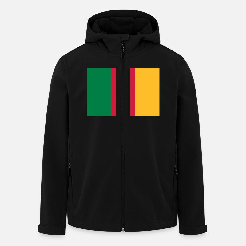 Drapeau Cameroun - Cameroon flag - Kamerun flagge - Veste softshell homme en polyester recyclé Stanley/Stella - noir