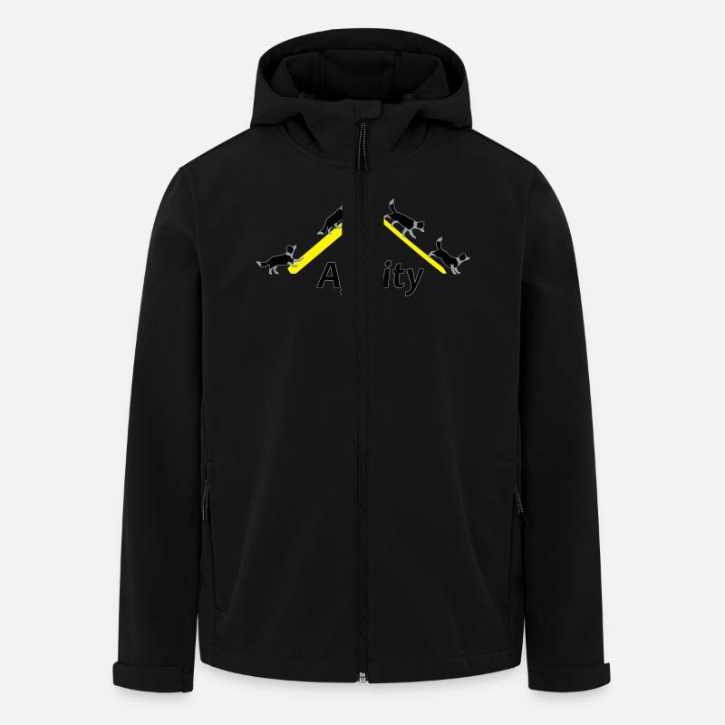 Agility 4x Border Collie - Veste softshell homme en polyester recyclé Stanley/Stella - noir