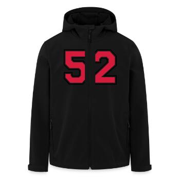 52__f2 - Recycelte Männer Softshell-Jacke von Stanley/Stella - Schwarz - Vorne - AI Model Male 185 light (185cm)