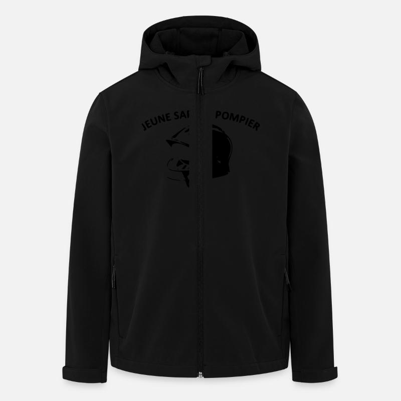 jeune sapeur pompier - Veste softshell homme en polyester recyclé Stanley/Stella - noir