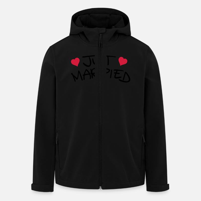 just_married_1__f2 - Recycelte Männer Softshell-Jacke von Stanley/Stella - Schwarz