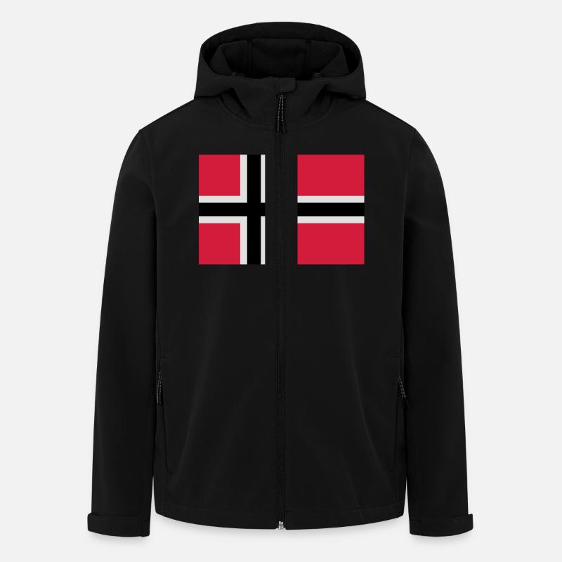 drapeau_norvege - Men’s Recycled Softshell Jacket by Stanley/Stella - black