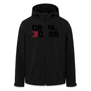 Drum n Bass - Recycelte Männer Softshell-Jacke von Stanley/Stella - Schwarz - Vorne - AI Model Male 185 light (185cm)