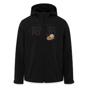 Hello Potato - Recycelte Männer Softshell-Jacke von Stanley/Stella - Schwarz - Vorne - AI Model Male 185 light (185cm)