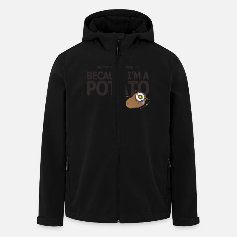 Hello Potato - Veste softshell homme en polyester recyclé Stanley/Stella - noir