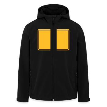 Ortsschild + Dein Text - Veste softshell homme en polyester recyclé Stanley/Stella - noir - Devant - AI Model Male 185 light (185cm)