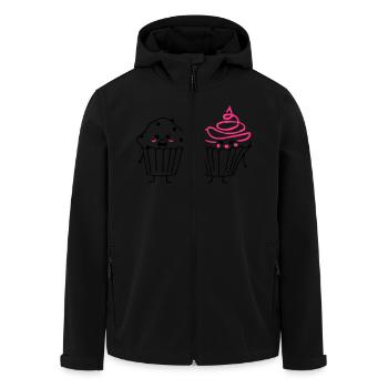 cupcake loves muffin 01 - Recycelte Männer Softshell-Jacke von Stanley/Stella - Schwarz - Vorne - AI Model Male 185 light (185cm)