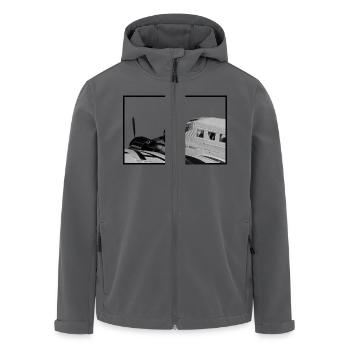 Tante Ju 52 (Junkers Ju) aircraft - Men’s Recycled Softshell Jacket by Stanley/Stella - black - Front - AI Model Male 185 light (185cm)