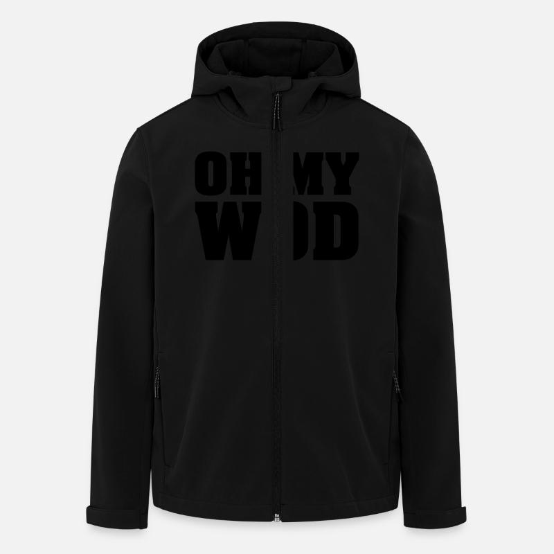 Oh My WOD - Men’s Recycled Softshell Jacket by Stanley/Stella - black