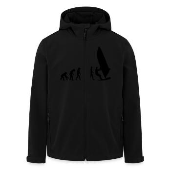 Evolution Windsurfen - Recycelte Männer Softshell-Jacke von Stanley/Stella - Schwarz - Vorne - AI Model Male 185 light (185cm)