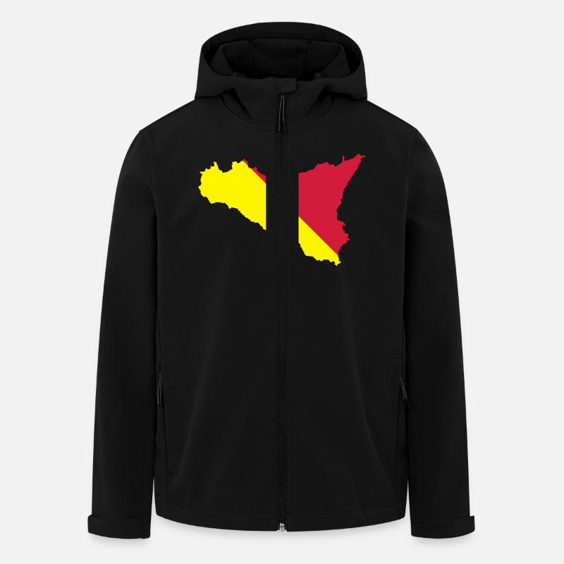 Sizilien - Recycelte Männer Softshell-Jacke von Stanley/Stella - Schwarz