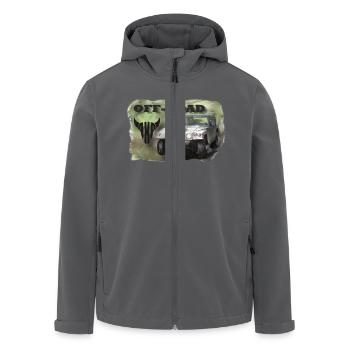 Hummer H1 Offroad Off-Road 4x4 Shirt - Recycelte Männer Softshell-Jacke von Stanley/Stella - Anthrazit - Vorne - AI Model Male 185 light (185cm)