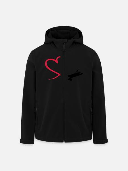 Flugzeug - Recycelte Männer Softshell-Jacke von Stanley/Stella - Schwarz