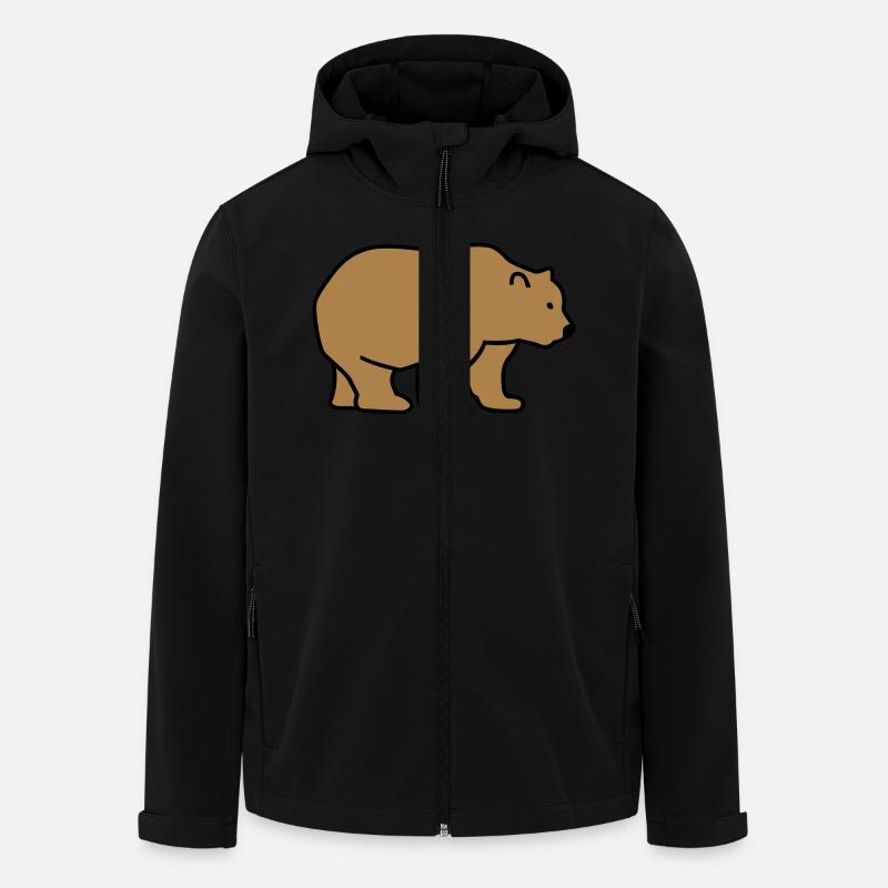 Bär - Recycelte Männer Softshell-Jacke von Stanley/Stella - Schwarz