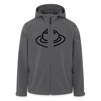 dessin boulette de viande cuisine - Veste softshell homme en polyester recyclé Stanley/Stella - noir - Devant - AI Model Male 185 light (185cm)