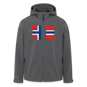 Flagge Norwegen / Norway - Recycelte Männer Softshell-Jacke von Stanley/Stella - Schwarz - Vorne - AI Model Male 185 light (185cm)