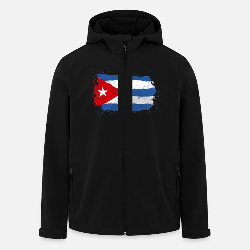 Cuba Flag - Vintage Look - Recycelte Männer Softshell-Jacke von Stanley/Stella - Schwarz