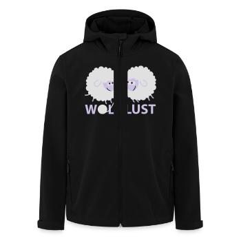 Woll Lust - Recycelte Männer Softshell-Jacke von Stanley/Stella - Schwarz - Vorne - AI Model Male 185 light (185cm)