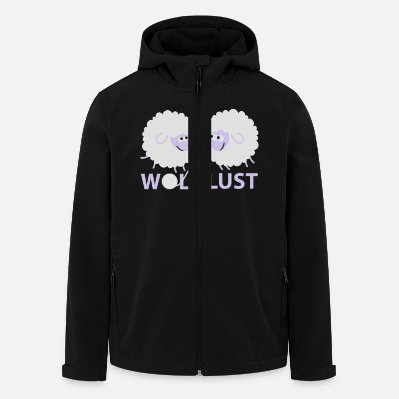 Woll Lust - Recycelte Männer Softshell-Jacke von Stanley/Stella - Schwarz