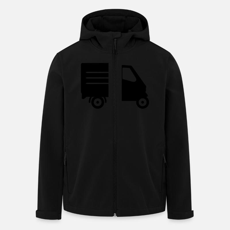 Piaggo Ape - Recycelte Männer Softshell-Jacke von Stanley/Stella - Schwarz