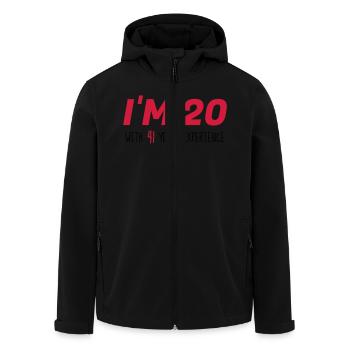 61 / anniversaire / Sport / Fête / soixante et un - Veste softshell homme en polyester recyclé Stanley/Stella - noir - Devant - AI Model Male 185 light (185cm)