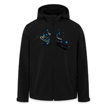 Skifahrerin Schnee - Recycelte Männer Softshell-Jacke von Stanley/Stella - Schwarz - Vorne - AI Model Male 185 light (185cm)