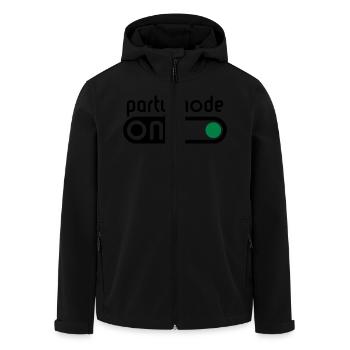 Party Mode On (Partying / Switch On) - Men’s Recycled Softshell Jacket by Stanley/Stella - black - Front - AI Model Male 185 light (185cm)