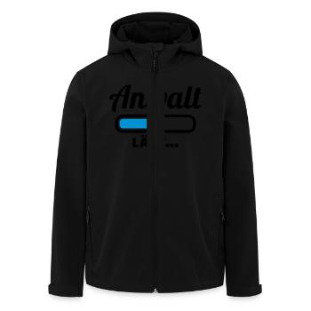 Anwalt - Recycelte Männer Softshell-Jacke von Stanley/Stella - Schwarz - Vorne - AI Model Male 185 light (185cm)