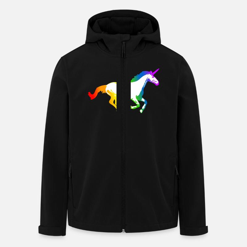 Einhorn - Recycelte Männer Softshell-Jacke von Stanley/Stella - Schwarz
