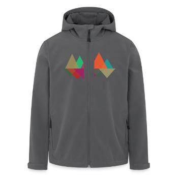 Hipster Mountains - Men’s Recycled Softshell Jacket by Stanley/Stella - black - Front - AI Model Male 185 light (185cm)